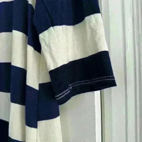 12pm by Mon Ami Womens Quarter Sleeve Striped Dress  Bow Tie Back. Americana. M. - Picture 4 of 9